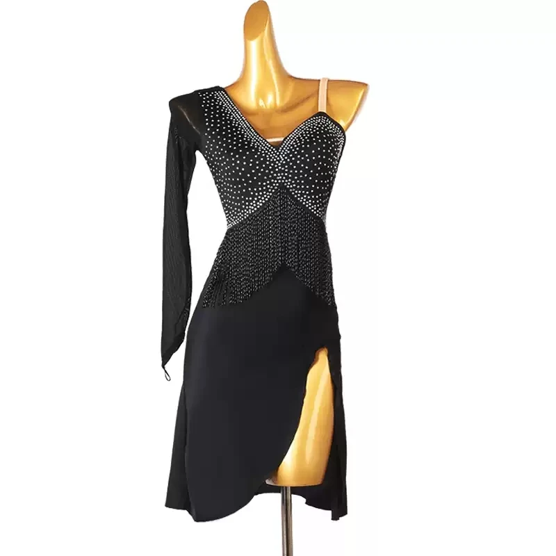 Black Latin Dance Professional Fringe Dress Sexy Bodycon Skirt For Women Girl Ballroom Clothes Wear Cabaret Samba Customized
Black Latin Dance Professional Fringe Dress Sexy Bodycon Skirt For Women Girl Ballroom Clothes Wear Cabaret Samba Customized