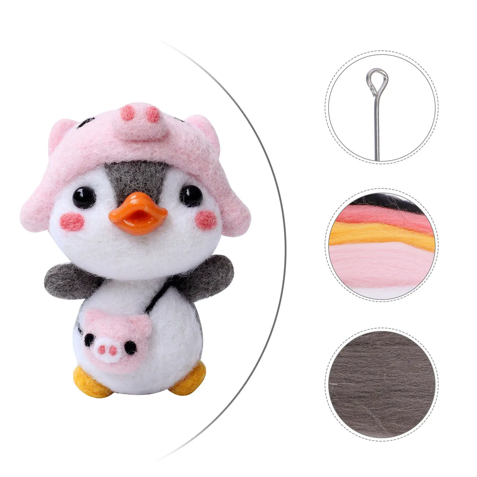 1Set Mini Penguin Needle Felt Kit DIY Wool Felting Starter Kit Handicraft Wool Felt Material Set DIY Craft Supplies Home
1Set Mini Penguin Needle Felt Kit DIY Wool Felting Starter Kit Handicraft Wool Felt Material Set DIY Craft Supplies Home