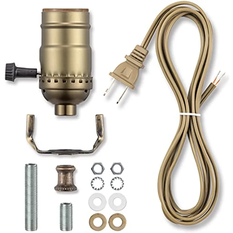 Lamp Making Kit, Lamp Parts for Repair Replacement or Rewire Table and Floor Lamps, 3 Way Socket 12 Feet Matching Cord and Esse
Lamp Making Kit, Lamp Parts for Repair Replacement or Rewire Table and Floor Lamps, 3 Way Socket 12 Feet Matching Cord and Esse