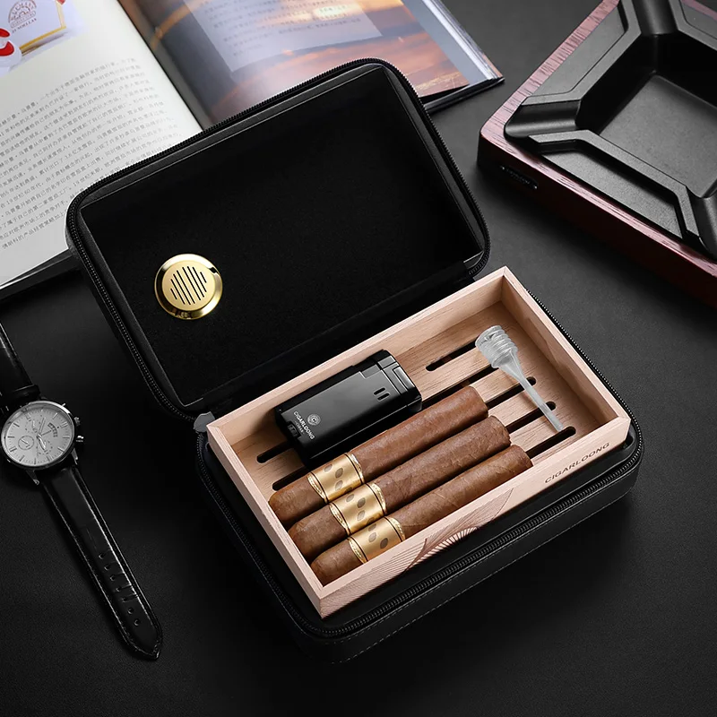 Portable Cigarloong Cigar Box with Humidifying And Stabilizing Functions Cedar Wood Leather Ca24Ft2 from China
Portable Cigarloong Cigar Box with Humidifying And Stabilizing Functions Cedar Wood Leather Ca24Ft2 from China