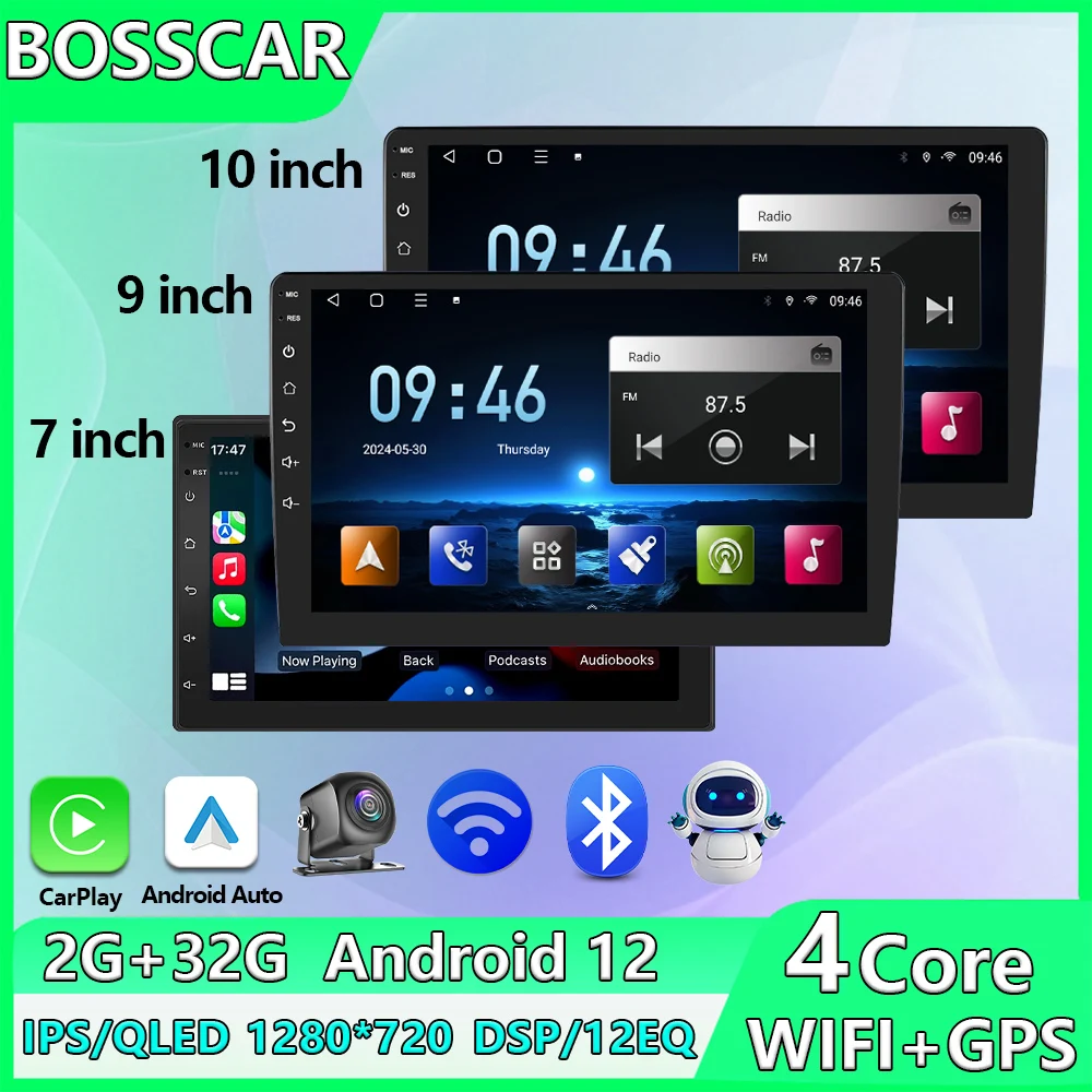 BOSSCAR 2Din 7/9/10" Inch Car Android Radio Multimedia Player Android12 GPS Navigation for Toyota Volkswagen Hyundai Nissan Kia
BOSSCAR 2Din 7/9/10" Inch Car Android Radio Multimedia Player Android12 GPS Navigation for Toyota Volkswagen Hyundai Nissan Kia