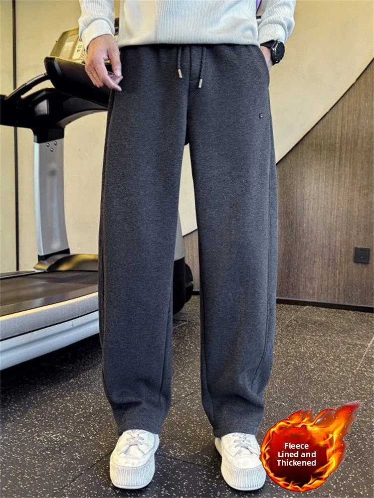 Men's Straight Leg Fce Lined Thiened Sports Pants Casual Loose Fit Trousers Faionable American Sle Autumn Winter
Men's Straight Leg Fce Lined Thiened Sports Pants Casual Loose Fit Trousers Faionable American Sle Autumn Winter
