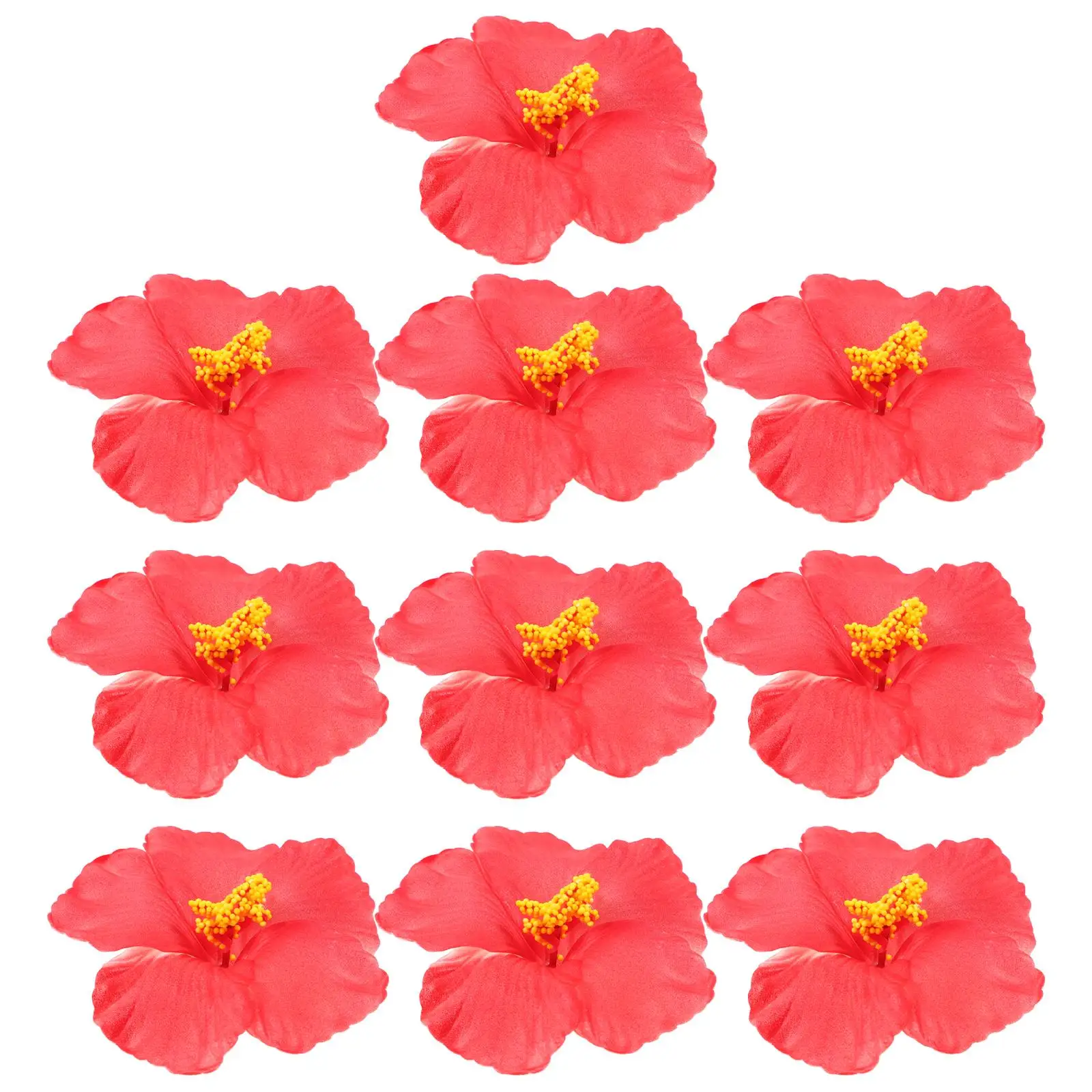 10Pcs Artificial Flowers Decoration Lifelike Faux Hibiscus Hawaiian Tropical Party Red Decor Coffee Shop Hotel Bar
10Pcs Artificial Flowers Decoration Lifelike Faux Hibiscus Hawaiian Tropical Party Red Decor Coffee Shop Hotel Bar