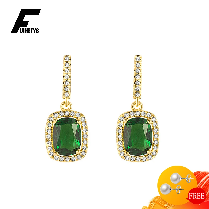 Vintage Drop Earrings for Women 925 Silver Jewelry with Emerald Zircon Gemstone Earring Wedding Engagement Party Gift Wholesale
Vintage Drop Earrings for Women 925 Silver Jewelry with Emerald Zircon Gemstone Earring Wedding Engagement Party Gift Wholesale