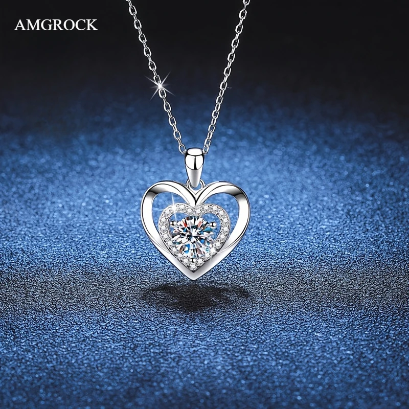 AMGROCK ожерелье с муассанитом для женщин, серебро 925 пробы, в форме сердца, женский подарок на годовщину, помолвку, годовщину, День святого Валентина
AMGROCK ожерелье с муассанитом для женщин, серебро 925 пробы, в форме сердца, женский подарок на годовщину, помолвку, годовщину, День святого Валентина