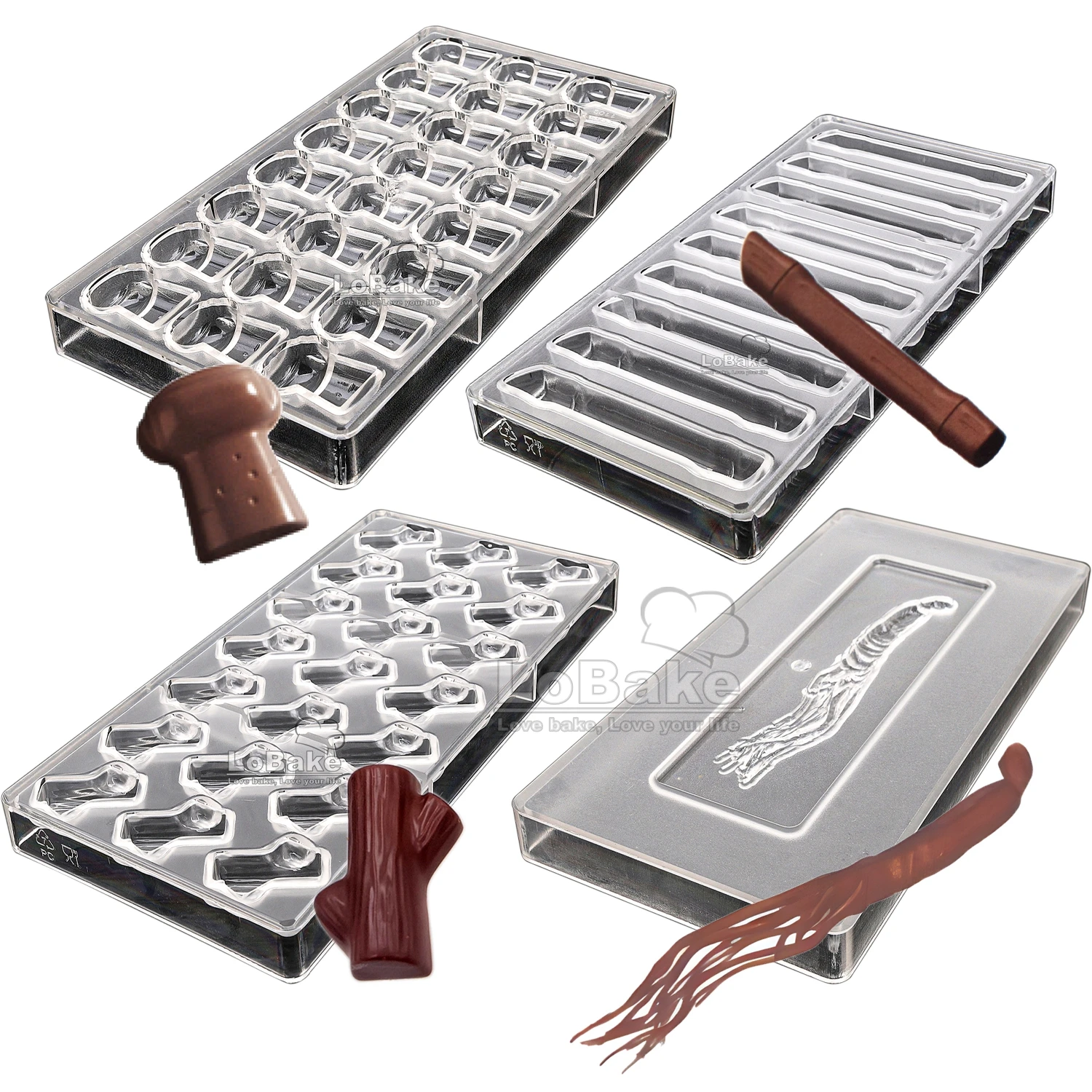 Tree Stump Bamboo Mushroom Ginseng Shape Polycarbonate Chocolate Mold Plastic Ice Maker Plants Moulding DIY Bakery Supplies
Tree Stump Bamboo Mushroom Ginseng Shape Polycarbonate Chocolate Mold Plastic Ice Maker Plants Moulding DIY Bakery Supplies