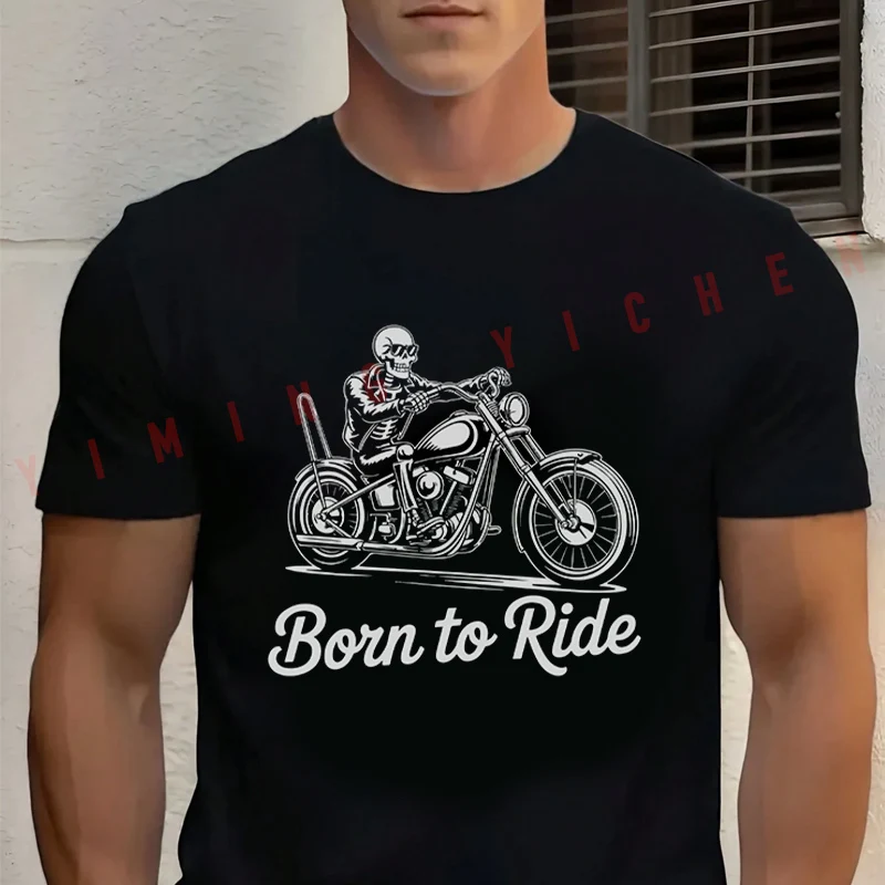 Born To Ride Skeleton Biker Graphic Motorcycle T-Shirt Men‘s Cotton Summer Short-sleeved Casual Streetwear Tops Tee
Born To Ride Skeleton Biker Graphic Motorcycle T-Shirt Men‘s Cotton Summer Short-sleeved Casual Streetwear Tops Tee
