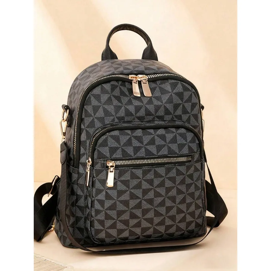 Fashionable Women's Backpack, Rhombus Pattern Large Capacity Backpack, Casual Shoulder Bag, Commuter Bag, Student Backpack, Mom
Fashionable Women's Backpack, Rhombus Pattern Large Capacity Backpack, Casual Shoulder Bag, Commuter Bag, Student Backpack, Mom