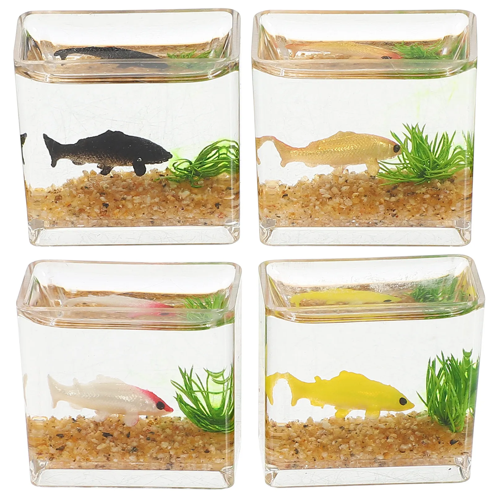 4Pcs Realistic Mini Fish Bowl Decor Miniature Aquarium Craft for Tiny House Mini Landscaping Scene Shelf Desk Kitchen Table
4Pcs Realistic Mini Fish Bowl Decor Miniature Aquarium Craft for Tiny House Mini Landscaping Scene Shelf Desk Kitchen Table