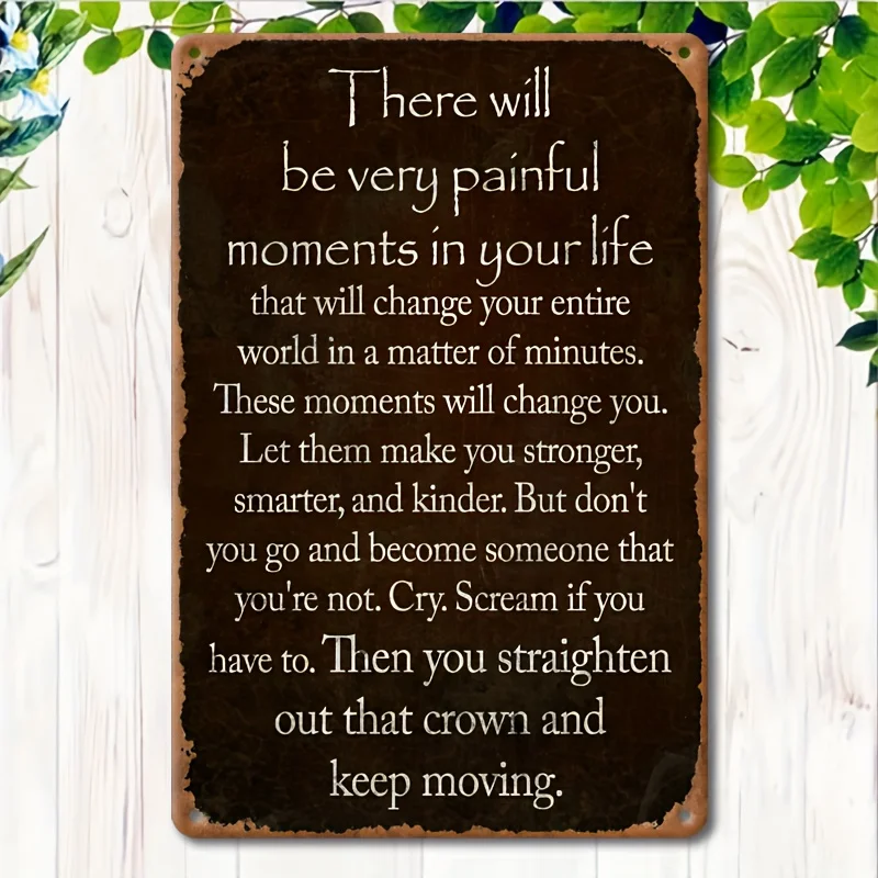 Waterproof Iron Inspirational Quote Metal Sign - 1pc 20x30cm Retro Style Motivational Plaque with Pre-Drilled Holes for Home
Waterproof Iron Inspirational Quote Metal Sign - 1pc 20x30cm Retro Style Motivational Plaque with Pre-Drilled Holes for Home