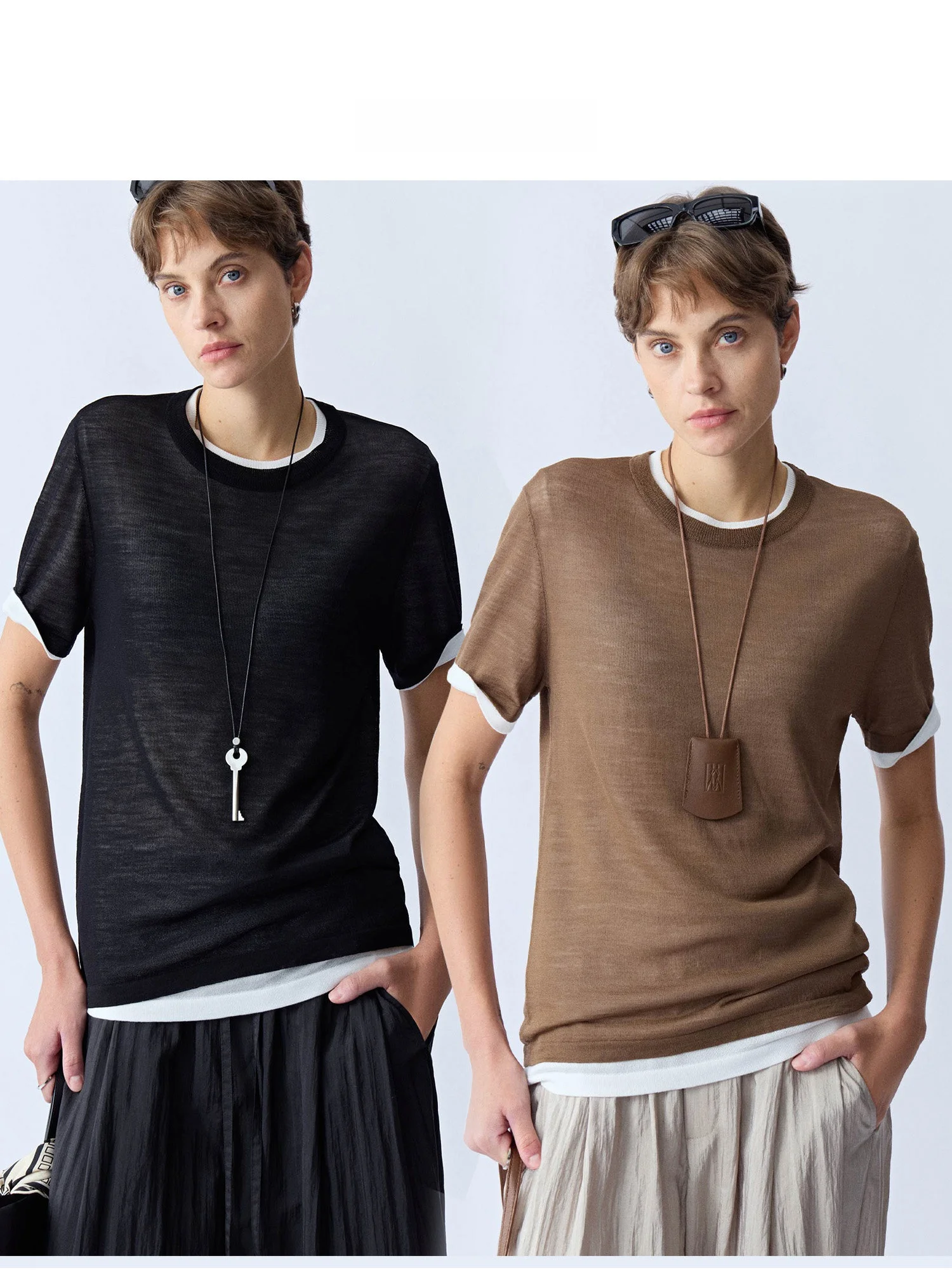 A Dry Silk Wool Knitted ort Sve Two-Piece Set Wear-Over Sensation Simple Sle Women's Knitted Sweater for Spring
A Dry Silk Wool Knitted ort Sve Two-Piece Set Wear-Over Sensation Simple Sle Women's Knitted Sweater for Spring