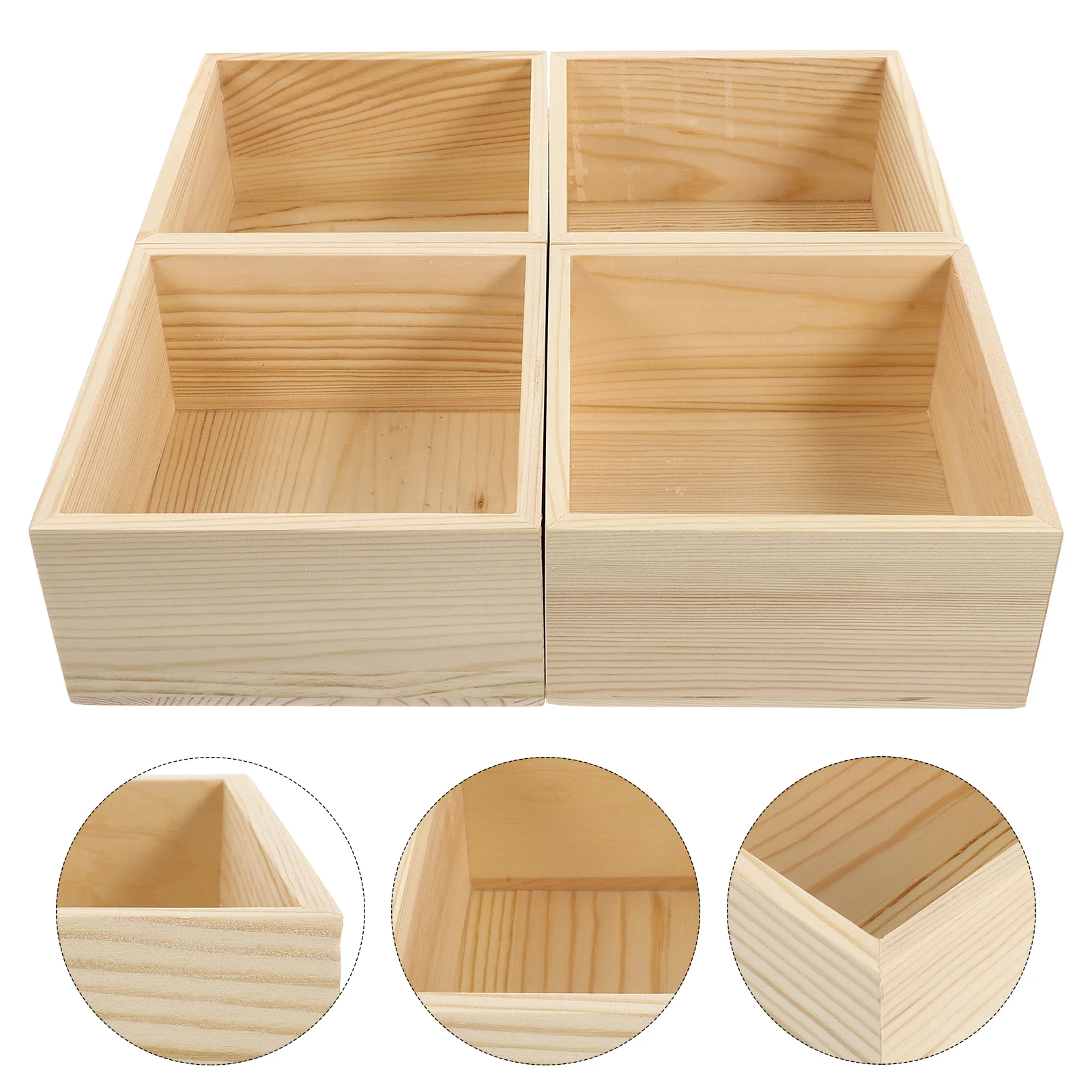 4pcs Wooden Jewelry Box DIY Organizer for Earrings Necklaces Watches Bracelets Storage Display Home Decor Gift Idea Sewing
4pcs Wooden Jewelry Box DIY Organizer for Earrings Necklaces Watches Bracelets Storage Display Home Decor Gift Idea Sewing