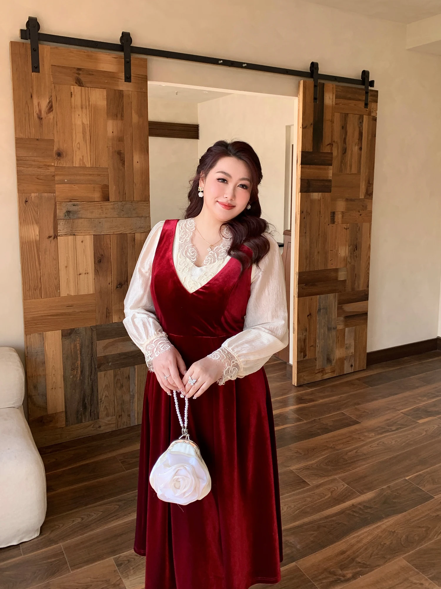 GLEC plus Size Velvet Splice Dr Vintage Sle High Waist Long Sve Mid-Length Princ Gown Ladies Faion Autumn Winter
GLEC plus Size Velvet Splice Dr Vintage Sle High Waist Long Sve Mid-Length Princ Gown Ladies Faion Autumn Winter