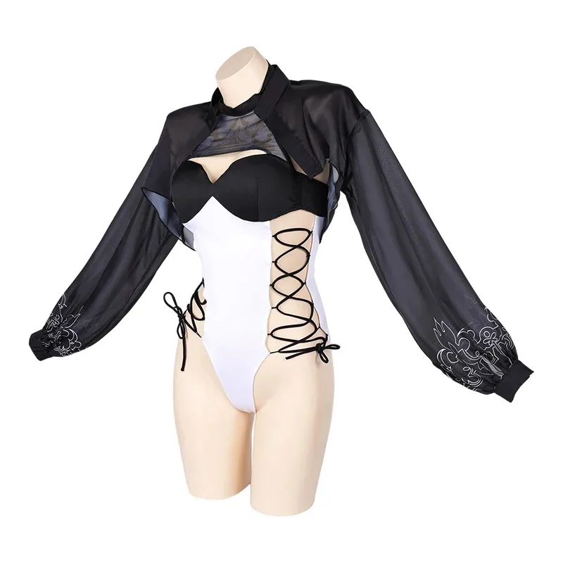 COSda@NieR No2 Type Swimsuit Cosplay Costume Women 2B Fantasy Bikini Swimwear Jumpsuit Cloak Outfits Halloween Carnival Party Su
COSda@NieR No2 Type Swimsuit Cosplay Costume Women 2B Fantasy Bikini Swimwear Jumpsuit Cloak Outfits Halloween Carnival Party Su
