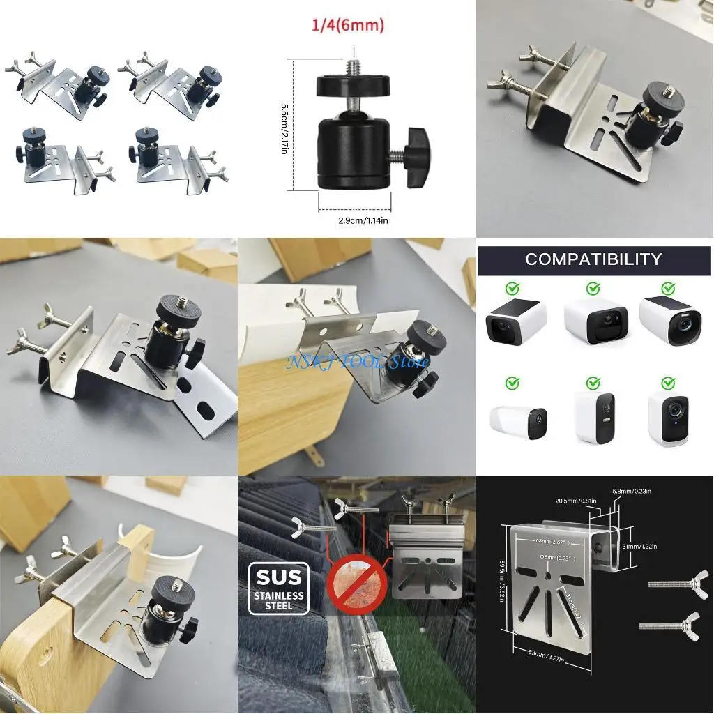 L8RC High Strength Solar Panel Roof Gutter Mount Monitoring Camera Bracket Enduring
L8RC High Strength Solar Panel Roof Gutter Mount Monitoring Camera Bracket Enduring