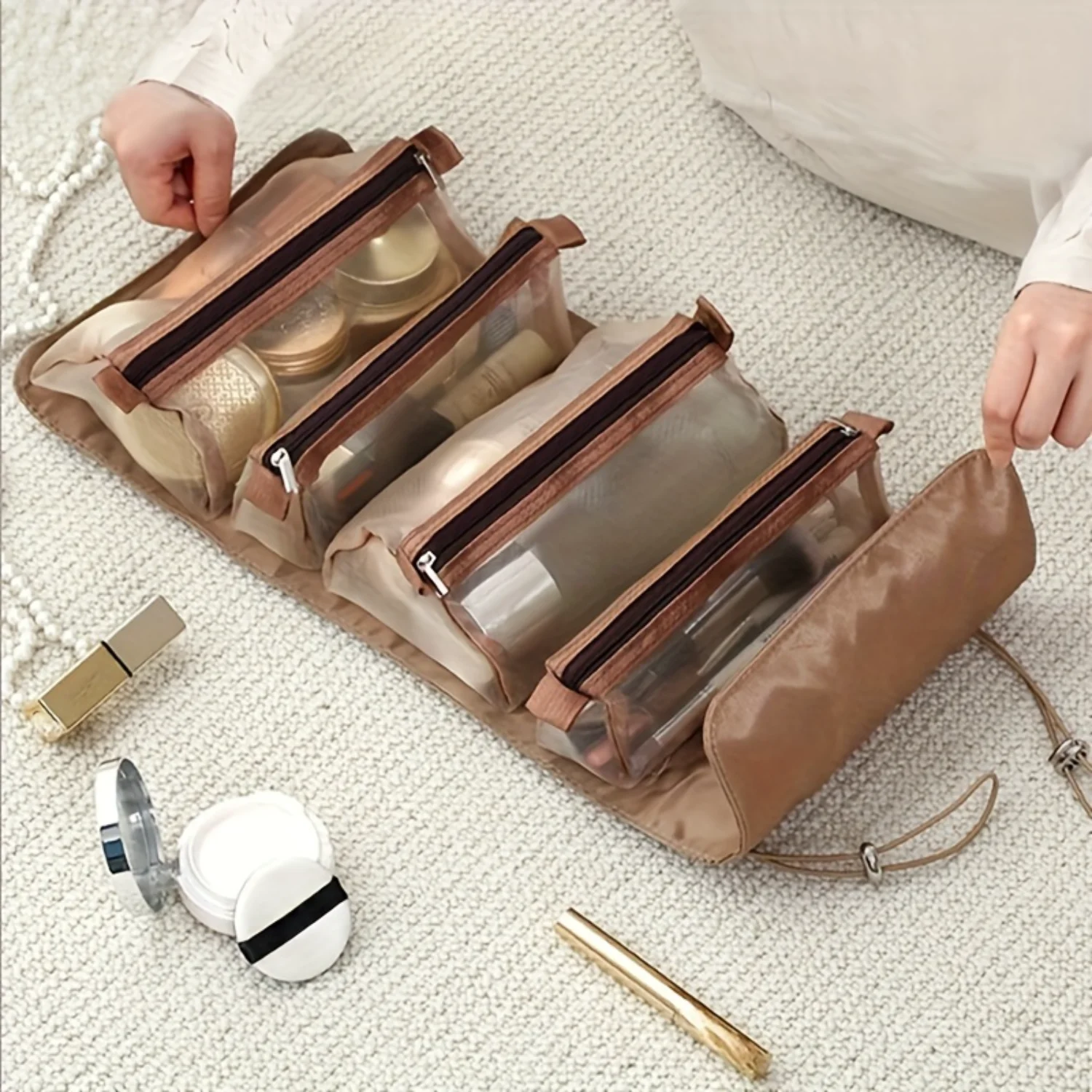 Travel Cosmetic Bag, Foldable Makeup Organzier, Portable Versatile Toiletry Wash Bag For Small Business Owners/shops/retailers
Travel Cosmetic Bag, Foldable Makeup Organzier, Portable Versatile Toiletry Wash Bag For Small Business Owners/shops/retailers
