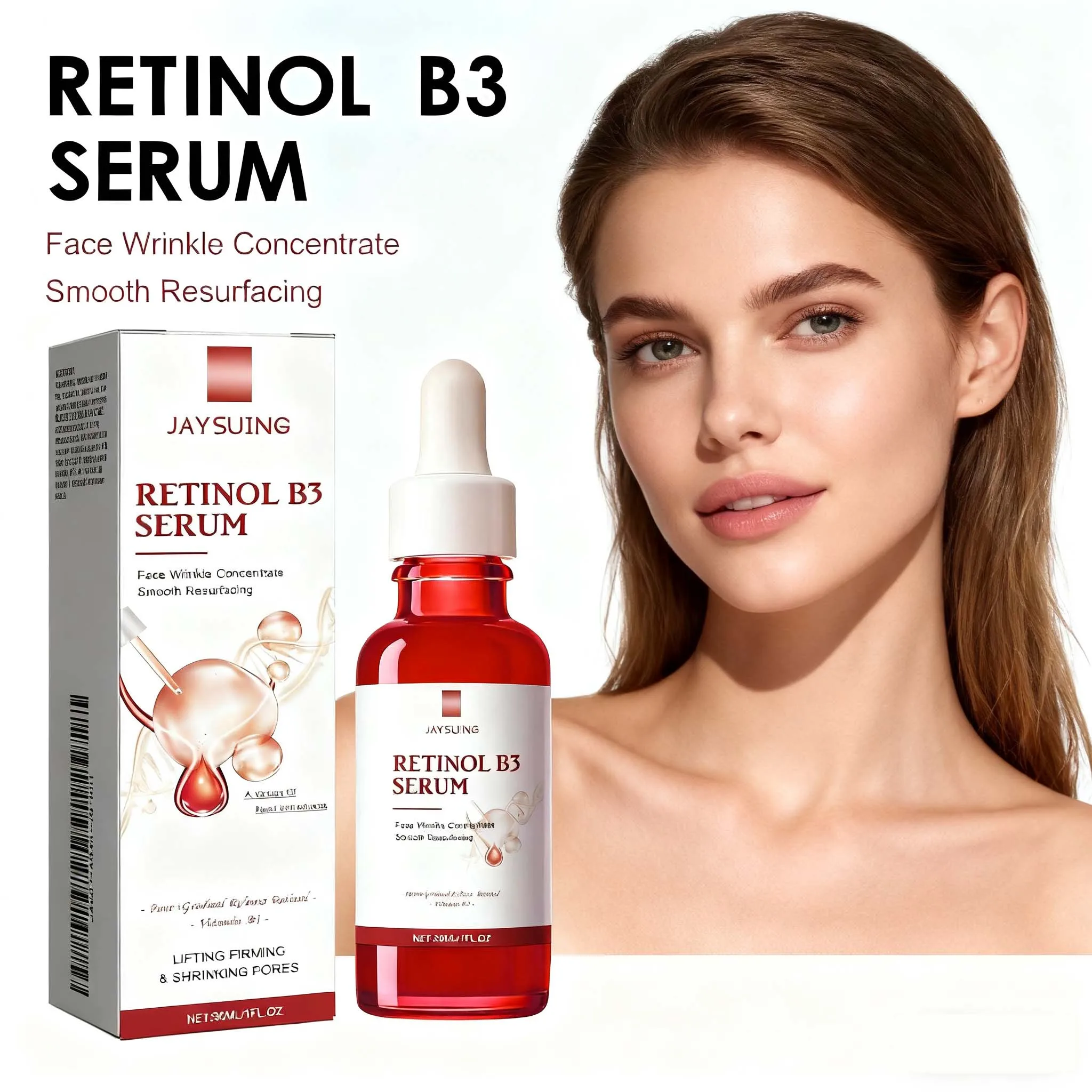 Retinol B3 Brightening Essence Reduce Fine Lines Inhibit Melanin Production Antioxidant Smooth Skin Moisturizing Facial Serum
Retinol B3 Brightening Essence Reduce Fine Lines Inhibit Melanin Production Antioxidant Smooth Skin Moisturizing Facial Serum