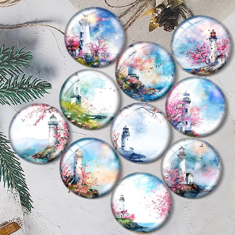 Watercolor Lighthouse 12/18/20/25mm glass cabochon bracelet pendant rings for jewelry demo earrings back Making findings
Watercolor Lighthouse 12/18/20/25mm glass cabochon bracelet pendant rings for jewelry demo earrings back Making findings
