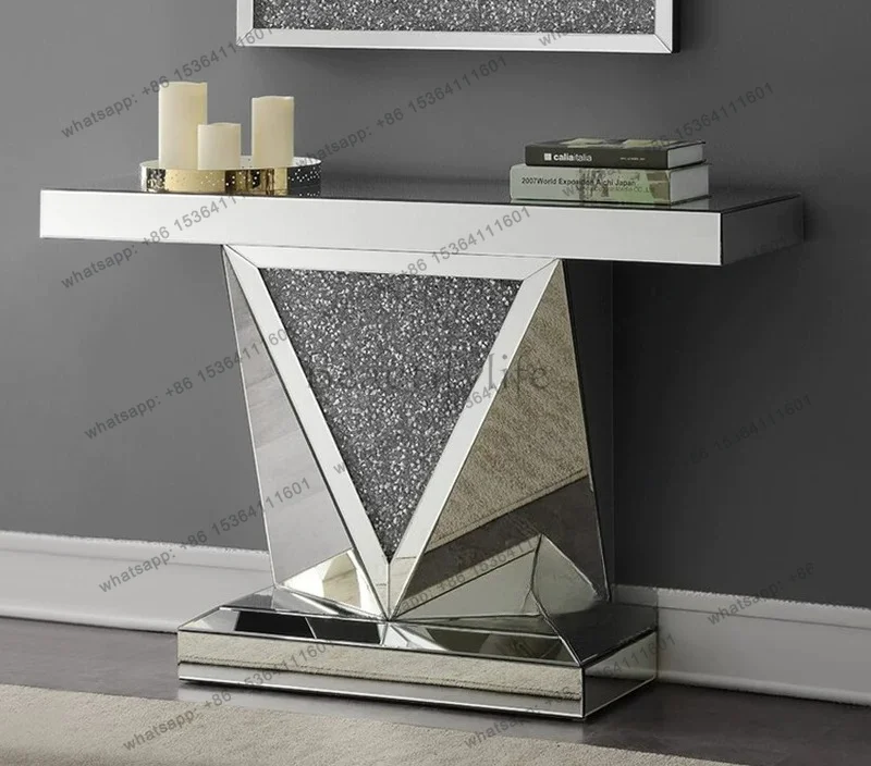European entrance table End view table Glass mirror furniture Modern decorative entrance table
European entrance table End view table Glass mirror furniture Modern decorative entrance table