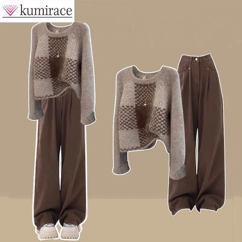 Winter Fashion Set Women's 2023 New Gradient Knitted Sweater Fashion Jeans Two Piece Set Winter Clothes Women Pant Set Pant Sets
Winter Fashion Set Women's 2023 New Gradient Knitted Sweater Fashion Jeans Two Piece Set Winter Clothes Women Pant Set Pant Sets