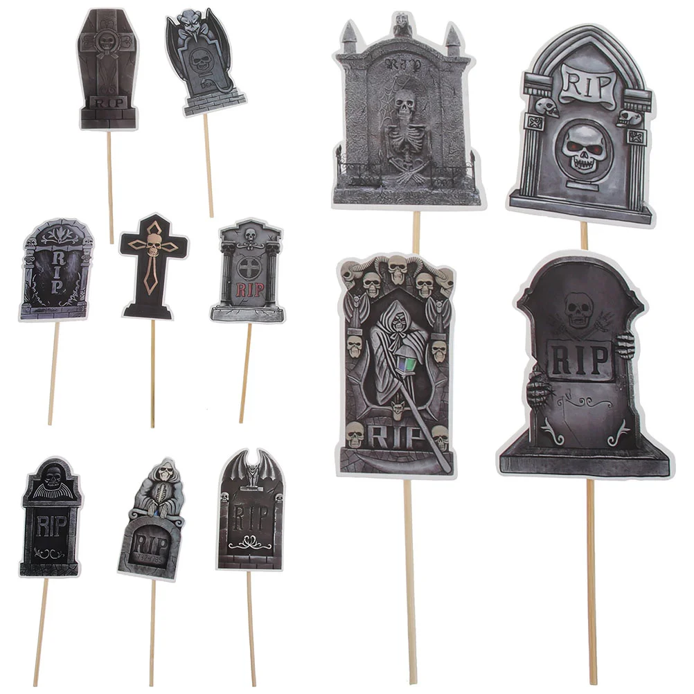 12 Pcs Decor Halloween Tombstone Slots Picks Top Hat Festive Decorations Cupcake Toppers Party Supplies Decorative
12 Pcs Decor Halloween Tombstone Slots Picks Top Hat Festive Decorations Cupcake Toppers Party Supplies Decorative