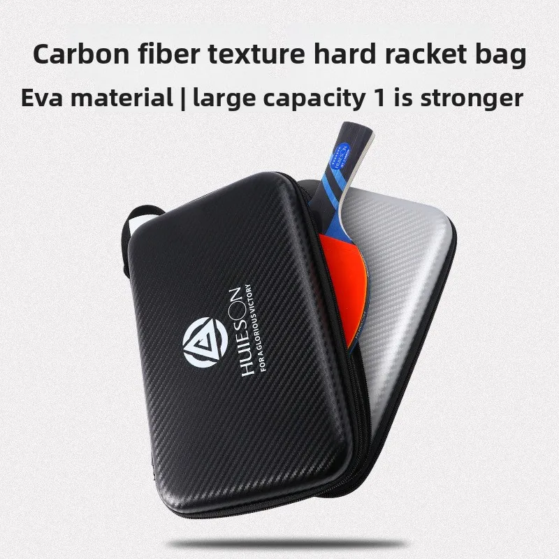 Huisheng Portable Hard Ping Pong Paddle Case with Compartments EVA Padding Carbon Fiber Exterior Printable Surface
Huisheng Portable Hard Ping Pong Paddle Case with Compartments EVA Padding Carbon Fiber Exterior Printable Surface