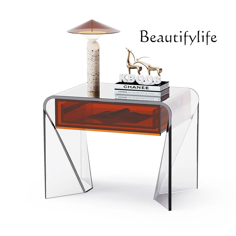 Acrylic Bedside Table Modern Simple and Light Luxury Bedroom and Household Bedside with Drawer Storage
Acrylic Bedside Table Modern Simple and Light Luxury Bedroom and Household Bedside with Drawer Storage
