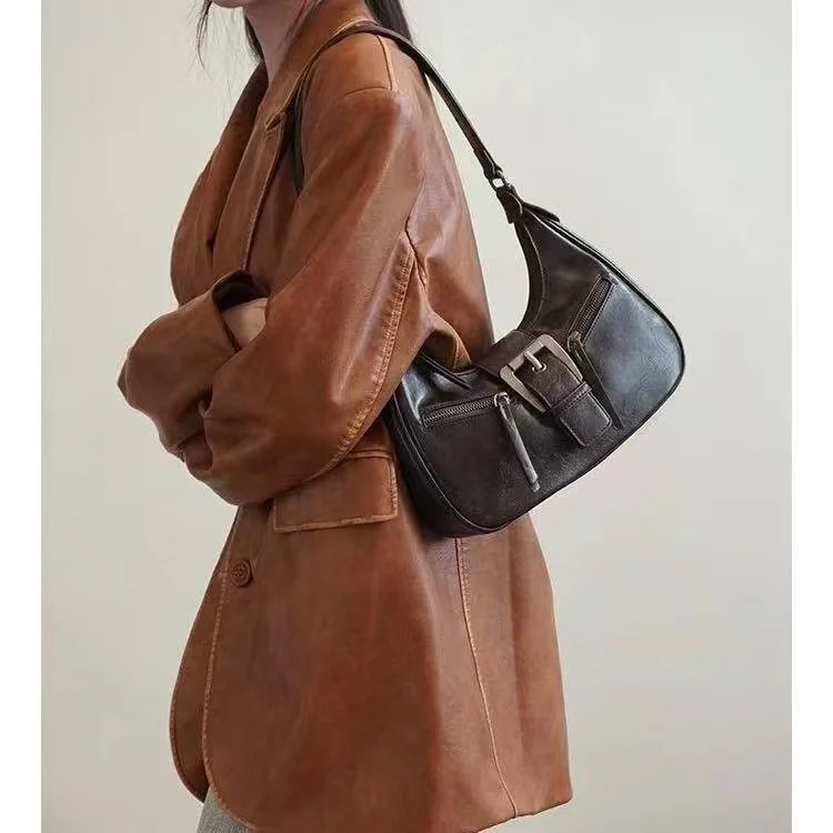 Design Small PU Leather Half-moon Shoulder Bags for Women 2023 Retro Vintage Females Underarm Bag Handbags and Purses
Design Small PU Leather Half-moon Shoulder Bags for Women 2023 Retro Vintage Females Underarm Bag Handbags and Purses