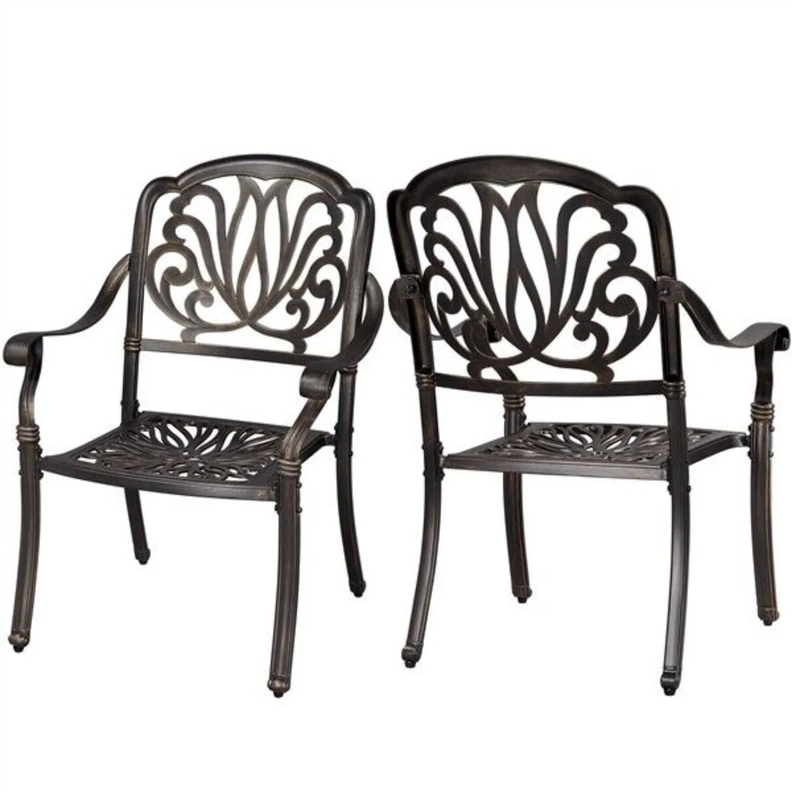 US Patio Chair Set of 2, Cast Aluminum Stackable Dining Chairs Set Outdoor Chairs
US Patio Chair Set of 2, Cast Aluminum Stackable Dining Chairs Set Outdoor Chairs