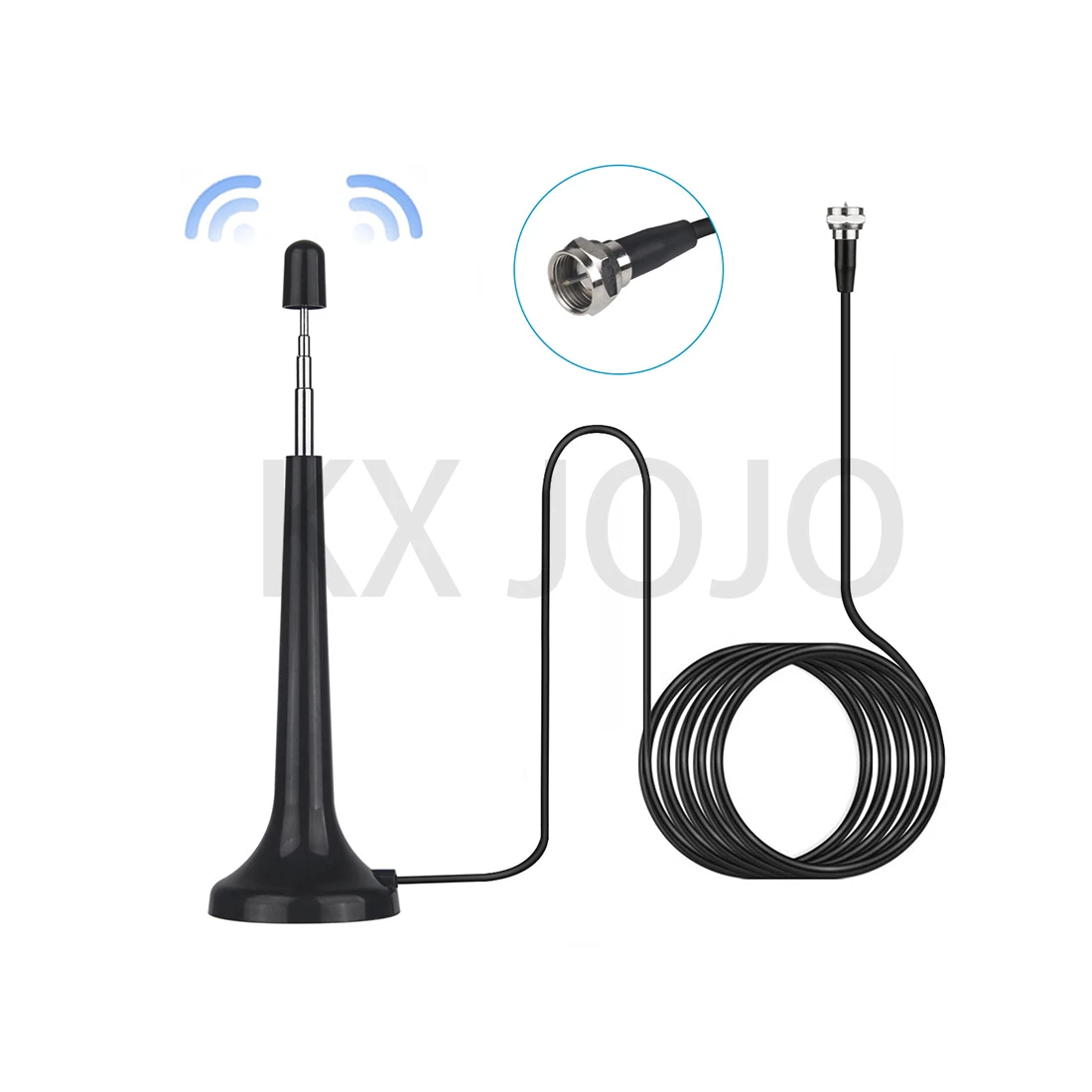 Telescopic Radio Antenna with Magnetic Base TV Adaptor F Connector FM TV Radio Antenna 1pc
Telescopic Radio Antenna with Magnetic Base TV Adaptor F Connector FM TV Radio Antenna 1pc