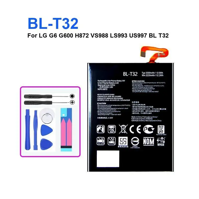 BL-T32 BLT32 3300 мАч мобильный аккумулятор для LG G6 G600 H872 VS988 LS993 US997 BL T32 литий-полимерный аккумулятор + НЕТ
BL-T32 BLT32 3300 мАч мобильный аккумулятор для LG G6 G600 H872 VS988 LS993 US997 BL T32 литий-полимерный аккумулятор + НЕТ