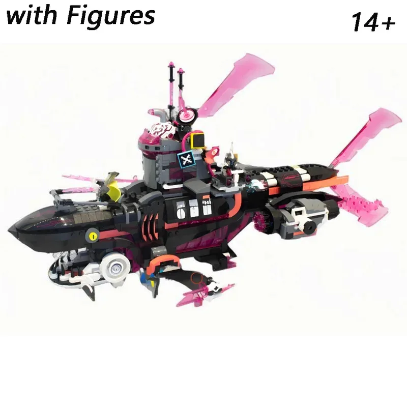 New Building Blocks 71500 Nightmare Shark Submarine Building Block Model Toy, Suitable as Birthday or Christmas Gift for Boys,
New Building Blocks 71500 Nightmare Shark Submarine Building Block Model Toy, Suitable as Birthday or Christmas Gift for Boys,