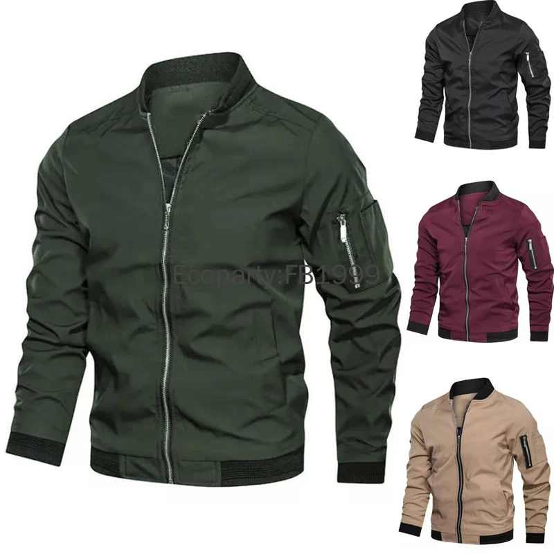 New Spring Autumn Men's Bomber Jacket Solid Casual Lightweight Jacket Men Fashion Long Sleeves Zipper Pockets Sports Windbreaker
New Spring Autumn Men's Bomber Jacket Solid Casual Lightweight Jacket Men Fashion Long Sleeves Zipper Pockets Sports Windbreaker