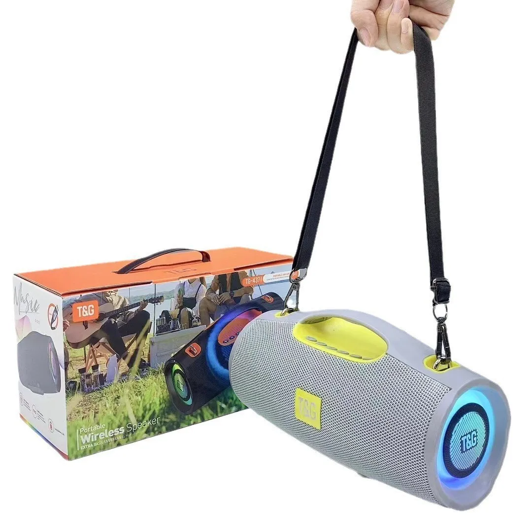 New TG437 20W portable wireless Bluetooth speaker with heavy bass and stereo subwoofer player with LED dazzling lights TF/FM/MP3
New TG437 20W portable wireless Bluetooth speaker with heavy bass and stereo subwoofer player with LED dazzling lights TF/FM/MP3