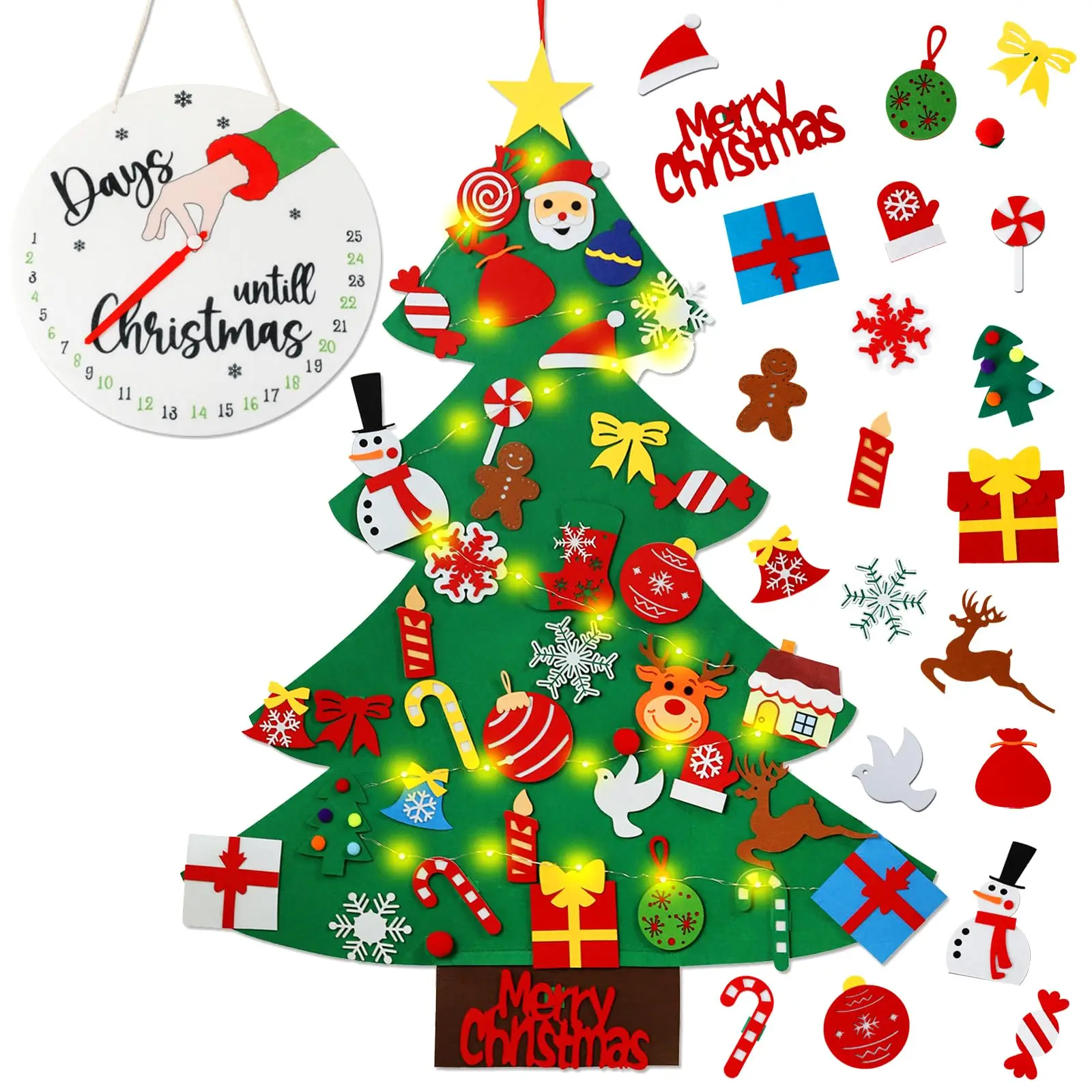 Advent Calendar 2025 Felt Xmas Tree for Kids Countdown with DIY Xmas Tree Detachable Ornaments for Xmas Decor Gift for Toddlers
Advent Calendar 2025 Felt Xmas Tree for Kids Countdown with DIY Xmas Tree Detachable Ornaments for Xmas Decor Gift for Toddlers