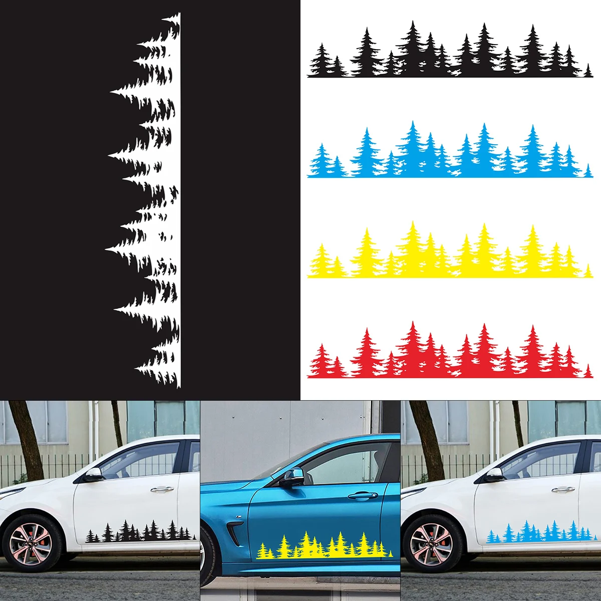 1pcs Car Body Sticker 100x20CM PVC Pine Tree Forest Pattern Universal Car Side Body Scratch Windshield Decoration Sticker Decal
1pcs Car Body Sticker 100x20CM PVC Pine Tree Forest Pattern Universal Car Side Body Scratch Windshield Decoration Sticker Decal