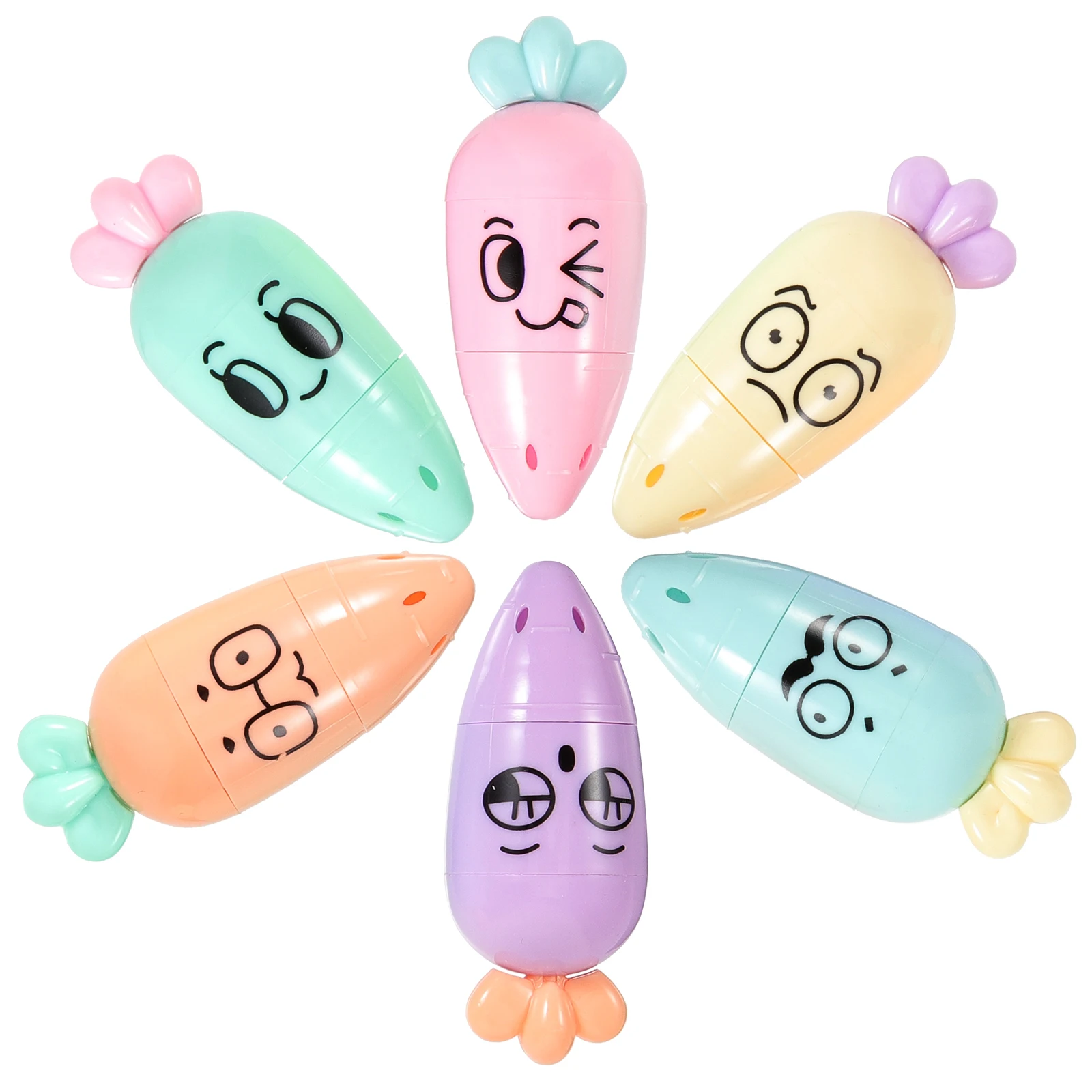 6pcs Cartoon Highlighter Pens Comfortable Grip Smooth Writing Portable Book Marker Multi-Function Scrapbook Marker For School 
6pcs Cartoon Highlighter Pens Comfortable Grip Smooth Writing Portable Book Marker Multi-Function Scrapbook Marker For School