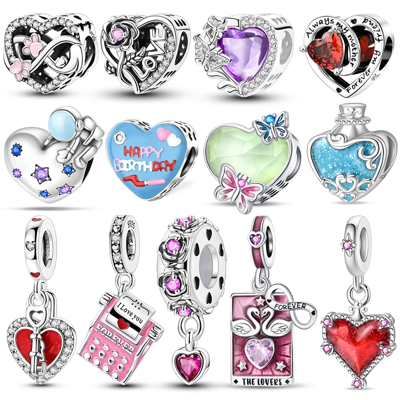Pink Flower 925 Sterling Silver Change Color Heart Charm Fit Original Bracelet Rose Bloom Dangle Charm Girls Jewelry Gift
Pink Flower 925 Sterling Silver Change Color Heart Charm Fit Original Bracelet Rose Bloom Dangle Charm Girls Jewelry Gift