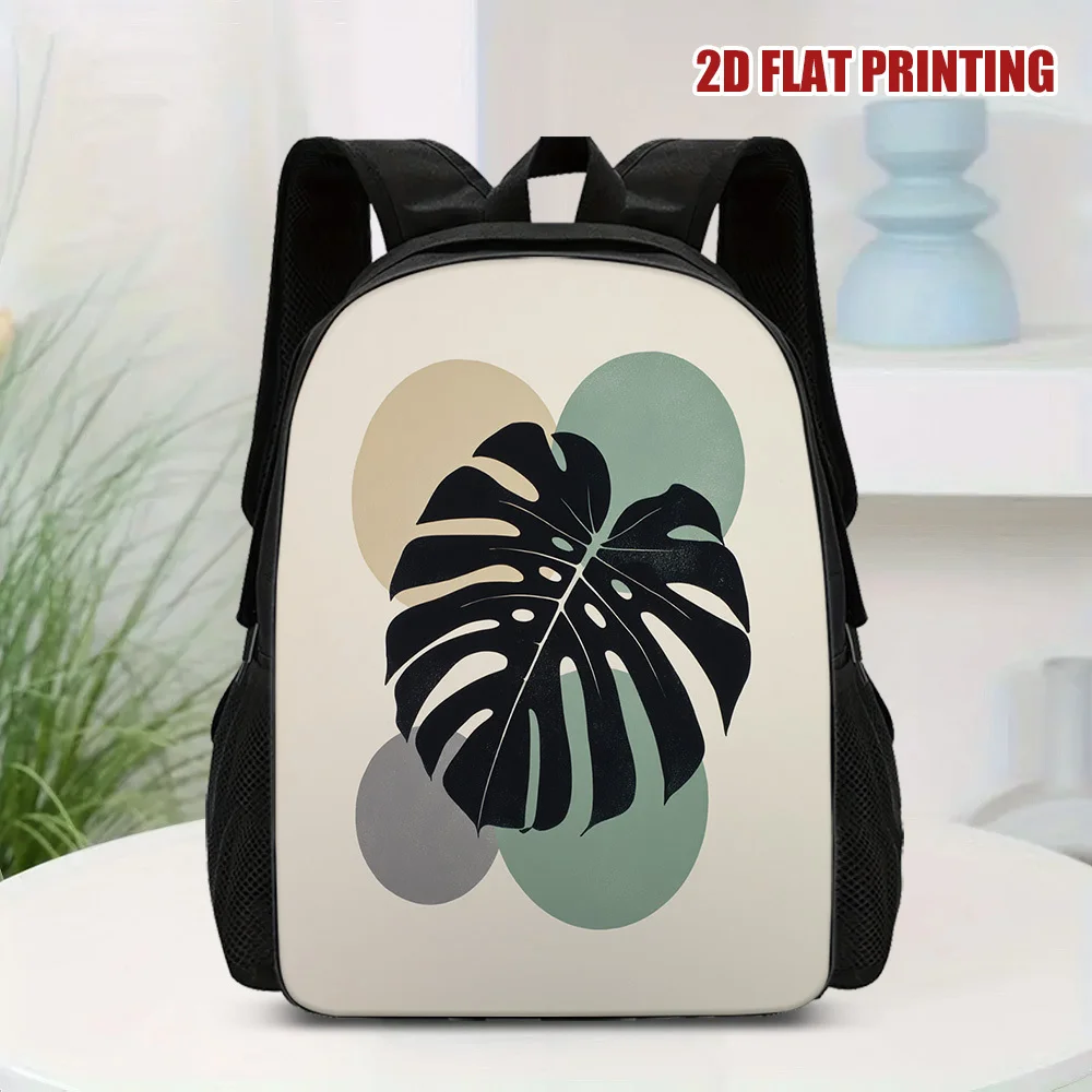 One light leaf print backpack for teens - black/green/beige, adjustable shoulder straps, travel backpack for commuting, urban
One light leaf print backpack for teens - black/green/beige, adjustable shoulder straps, travel backpack for commuting, urban