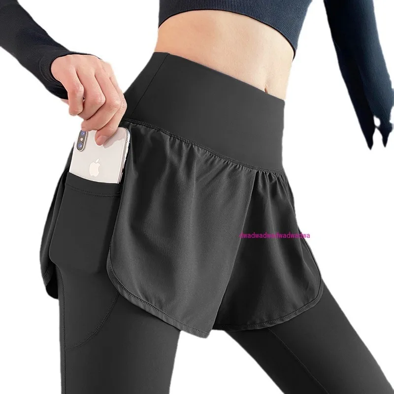 Fake two-piece fitness pants women's high-waisted elastic pants skirt quick-drying sweatpants autumn yoga trousers look thin
Fake two-piece fitness pants women's high-waisted elastic pants skirt quick-drying sweatpants autumn yoga trousers look thin