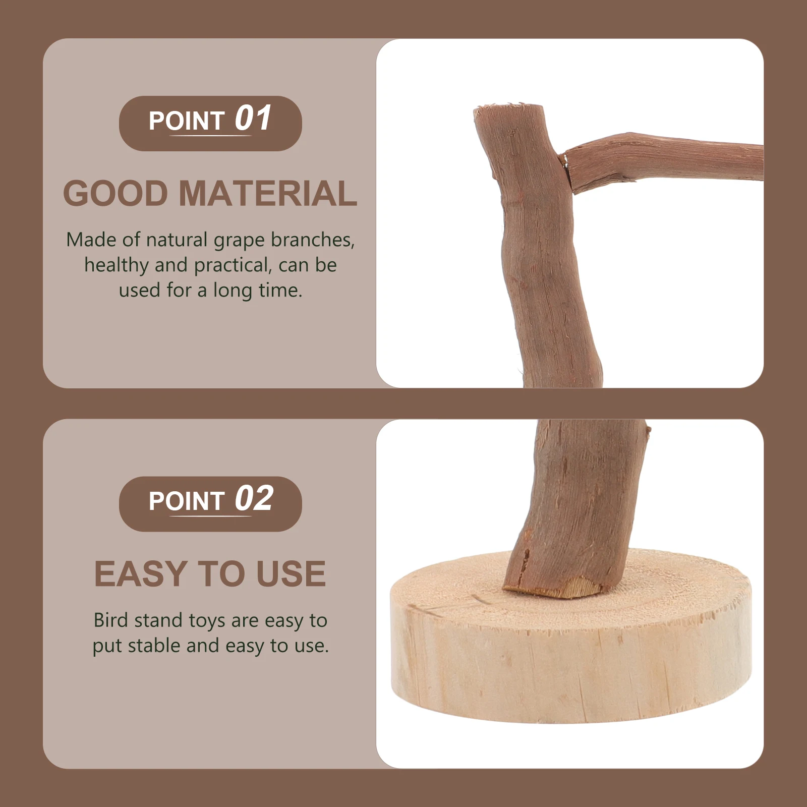 Natural Bird Grape Branch Parrot Stand Perch For Bird Cage Accessories Wooden Perch Claw Grinding Stick For Parakeet Cockatiel
Natural Bird Grape Branch Parrot Stand Perch For Bird Cage Accessories Wooden Perch Claw Grinding Stick For Parakeet Cockatiel