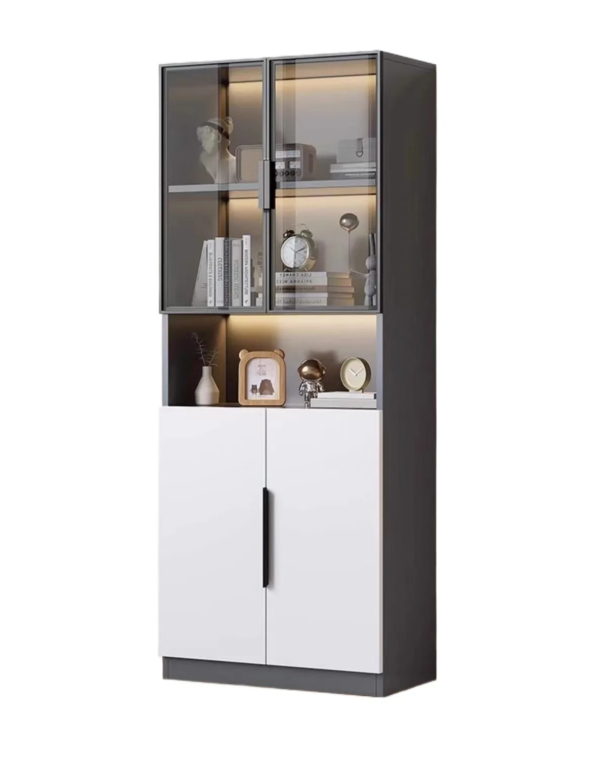 Bookcase, with glass door, dustproof, storage, light luxury, against the wall
Bookcase, with glass door, dustproof, storage, light luxury, against the wall