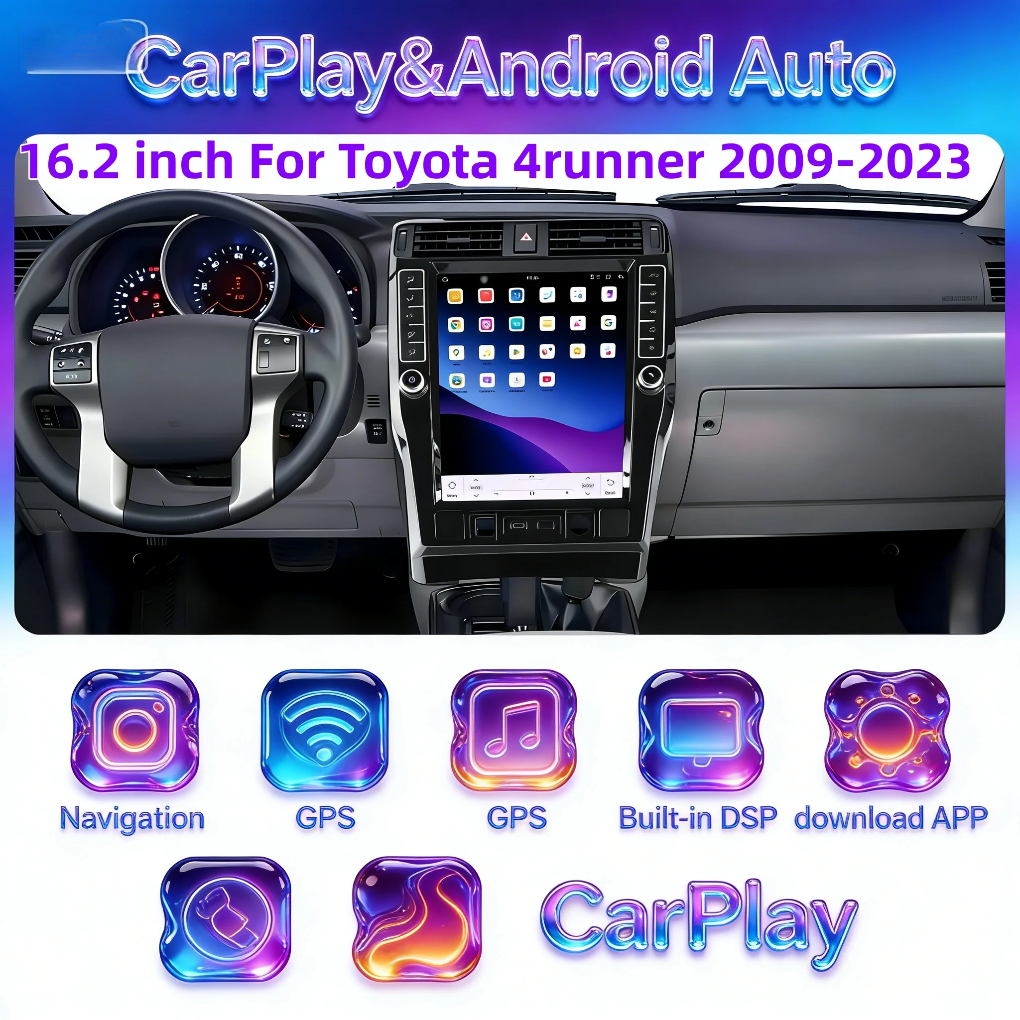 4K Android Стерео Мультимедиа для Toyota 4runner 2009-2023 Радио CarPlay Головное устройство 4G WiFi BT Сенсорный экран Автомобильный GPS Navi Радио DSP
4K Android Стерео Мультимедиа для Toyota 4runner 2009-2023 Радио CarPlay Головное устройство 4G WiFi BT Сенсорный экран Автомобильный GPS Navi Радио DSP