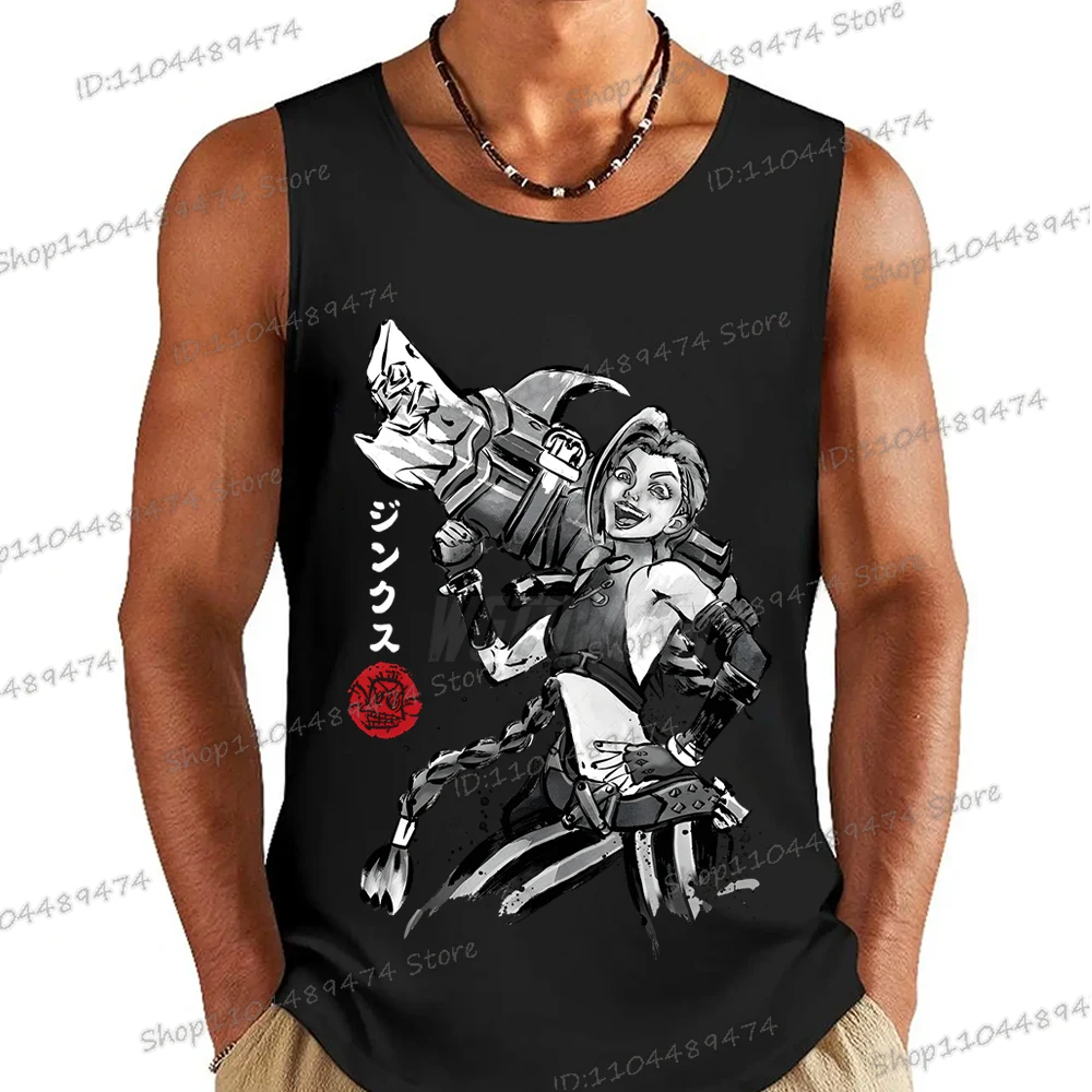 Japanese Style Anime Jinx Arcane Print Men's Clothing Quick Dry Bodybuilding Tank Tops Funny Game Lovers Arcane Sleeveless Shirt
Japanese Style Anime Jinx Arcane Print Men's Clothing Quick Dry Bodybuilding Tank Tops Funny Game Lovers Arcane Sleeveless Shirt