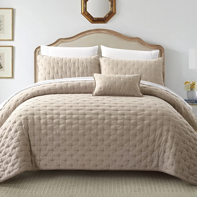 Customized 4pcs Bedding Sets Comfortable Solid Color Includes Bedspread Coverlet Quilts All Home Textiles Polyester
Customized 4pcs Bedding Sets Comfortable Solid Color Includes Bedspread Coverlet Quilts All Home Textiles Polyester