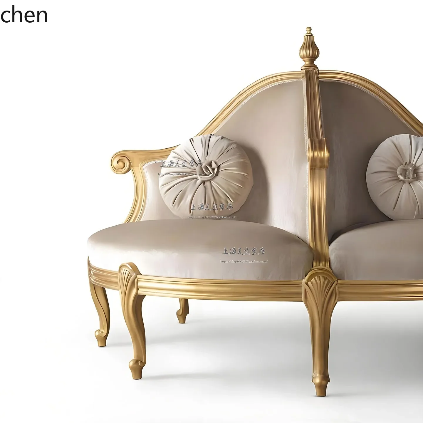 b18round solid wood double-sided sofa retro hotel clubhouse photo studio image carved gold-painted sofa
b18round solid wood double-sided sofa retro hotel clubhouse photo studio image carved gold-painted sofa