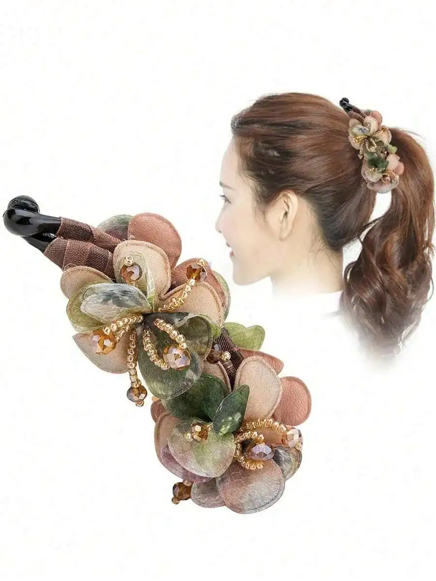Elegant Floral Banana Clip Hair Accessory For Women, Non-Slip Ponytail Clip, Versatile Daily Casual Party Use
Elegant Floral Banana Clip Hair Accessory For Women, Non-Slip Ponytail Clip, Versatile Daily Casual Party Use