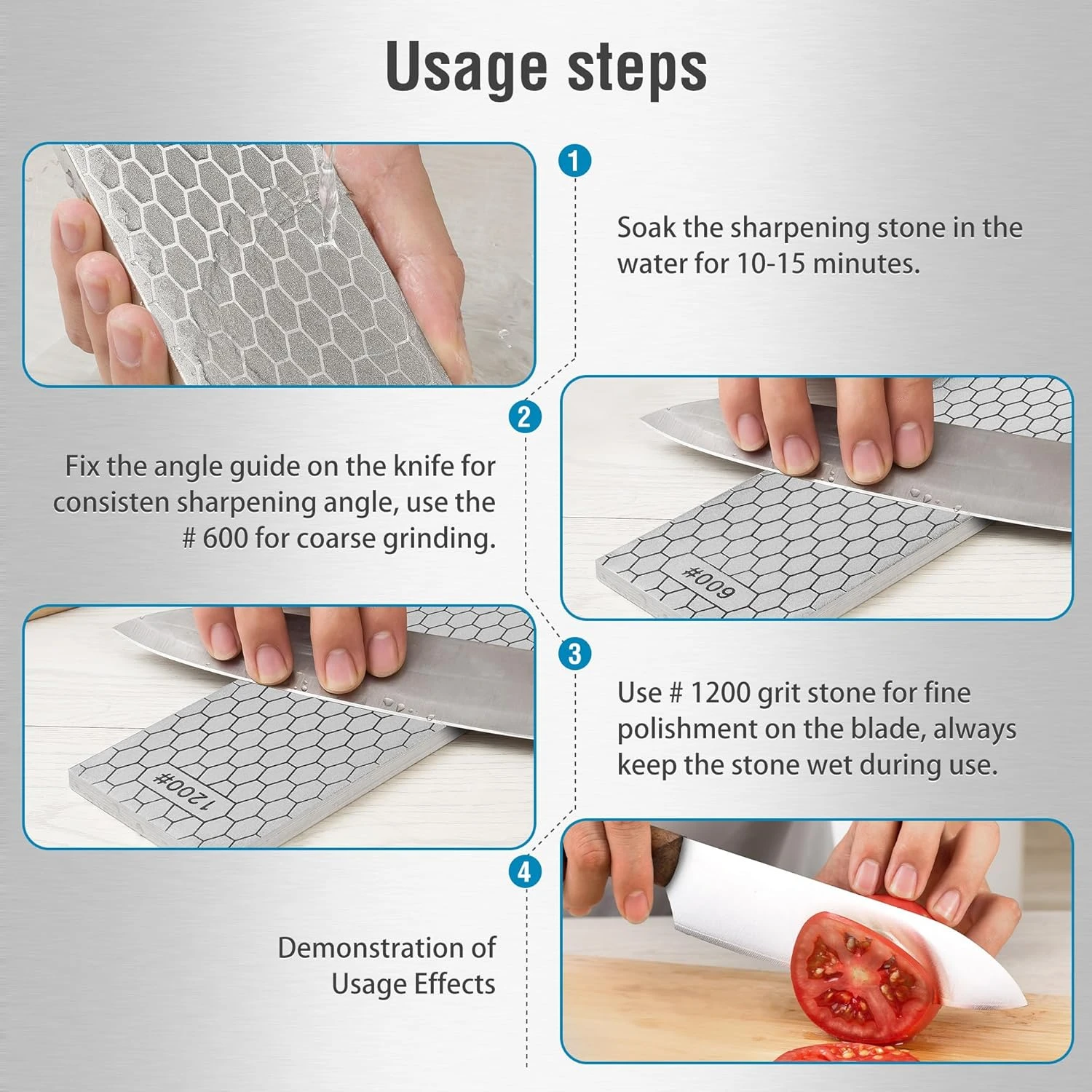 1Pcs 400 1000 Double Side Grit Diamond Knife Sharpener Sharpeing Stone Kitchen Tools Honing Blade Coarse Sharpener
1Pcs 400 1000 Double Side Grit Diamond Knife Sharpener Sharpeing Stone Kitchen Tools Honing Blade Coarse Sharpener
