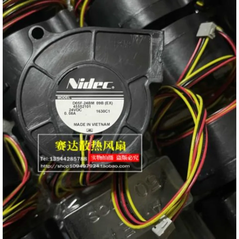 New Cooler Fan for NIDEC 5025 24V 0.08A D05F-24BM 3 Wire Turbo Blast Cooling Fan 5cm
New Cooler Fan for NIDEC 5025 24V 0.08A D05F-24BM 3 Wire Turbo Blast Cooling Fan 5cm