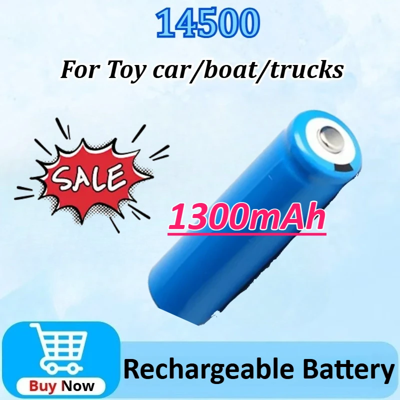 New 14500 3.7V 1300mAh High-Capacity Rechargeable Li-ion Battery for Toy Car/boat/trucks/tank Batery Litio AA Battery Newest
New 14500 3.7V 1300mAh High-Capacity Rechargeable Li-ion Battery for Toy Car/boat/trucks/tank Batery Litio AA Battery Newest